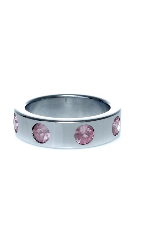 Metal Cock Ring with Rose Diamonds Large