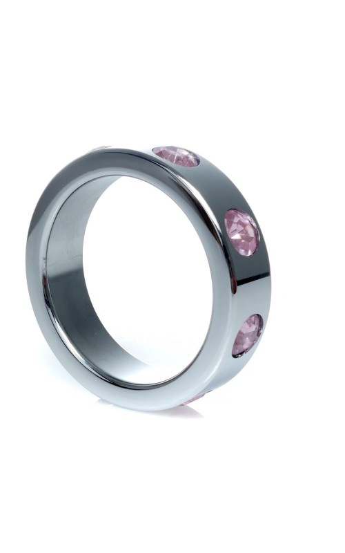 Metal Cock Ring with Rose Diamonds Large