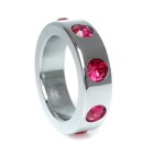 Metal Cock Ring with Pink Diamonds Medium Metal Cock Ring with Pink Diamonds Medium