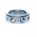 Metal Cock Ring with Cristal Diamonds Small