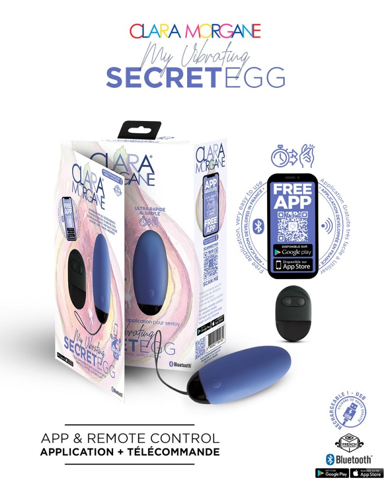 Clara Morgane My Vibrating Secret EGG Blue Clara Morgane My Vibrating Secret EGG Blue