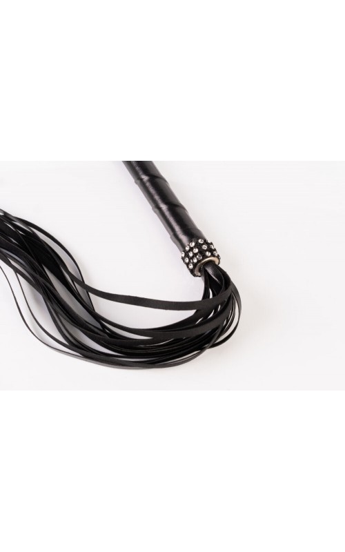 Kinkster – Vegan Leather – Handmade – Flogger silver crystals