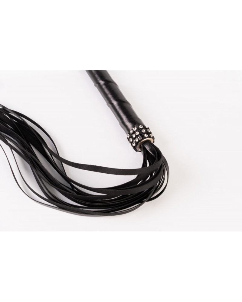 Kinkster – Vegan Leather – Handmade – Flogger silver crystals