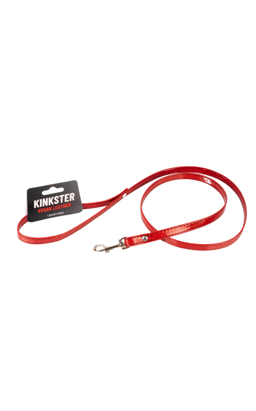 Kinkster – Vegan Leather – Handmade – Leash red