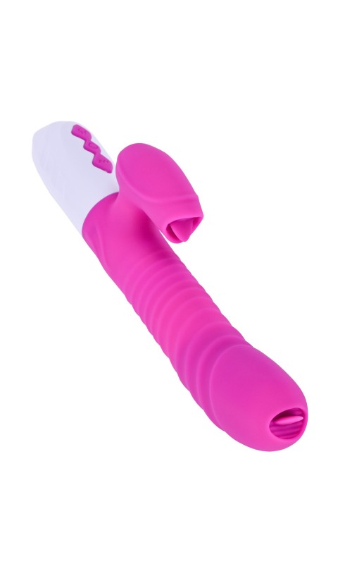 Foxshow – Vibrator – Silicone Vibrator USB 7 Function and Thrusting Function / Heating, purple