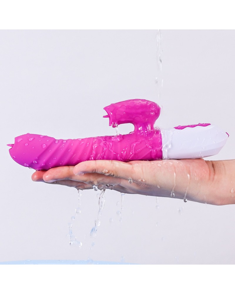 Foxshow – Vibrator – Silicone Vibrator USB 7 Function and Thrusting Function / Heating, purple Foxshow – Vibrator – Silicone Vibrator USB 7 Function and Thrusting Function / Heating, purple