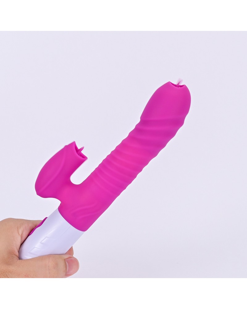 Foxshow – Vibrator – Silicone Vibrator USB 7 Function and Thrusting Function / Heating, purple Foxshow – Vibrator – Silicone Vibrator USB 7 Function and Thrusting Function / Heating, purple