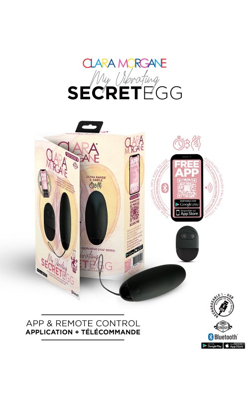 Clara Morgane- My Vibrating Secret EGG Black – App controlled 