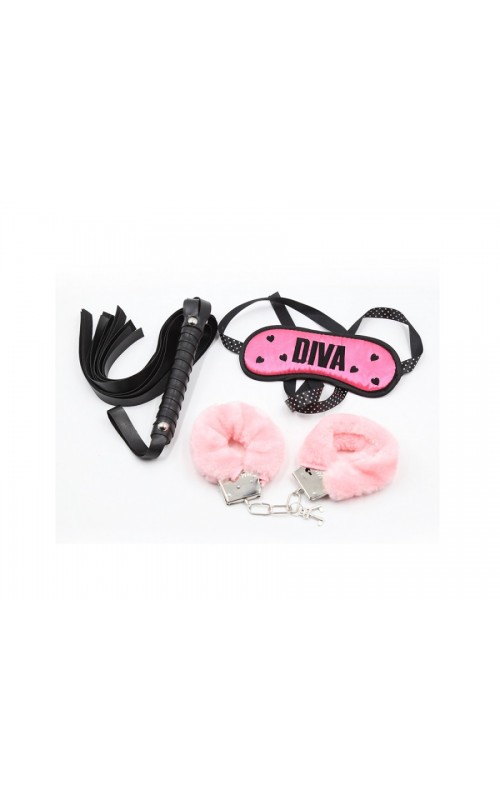 Bondage Set – 3 pieces – Pink/Black