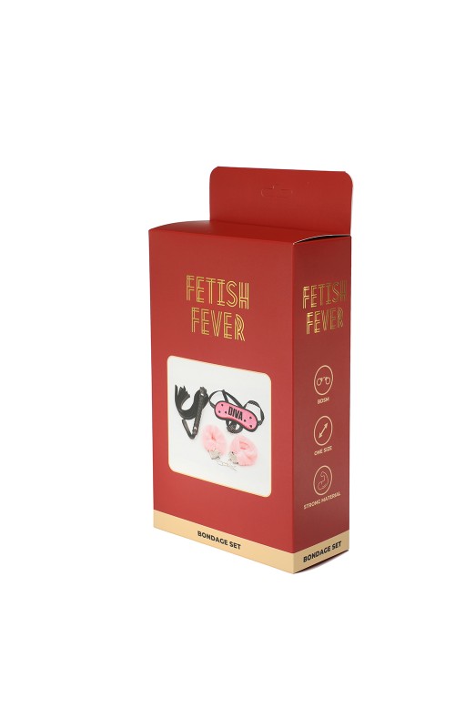 Bondage Set – 3 pieces – Pink/Black