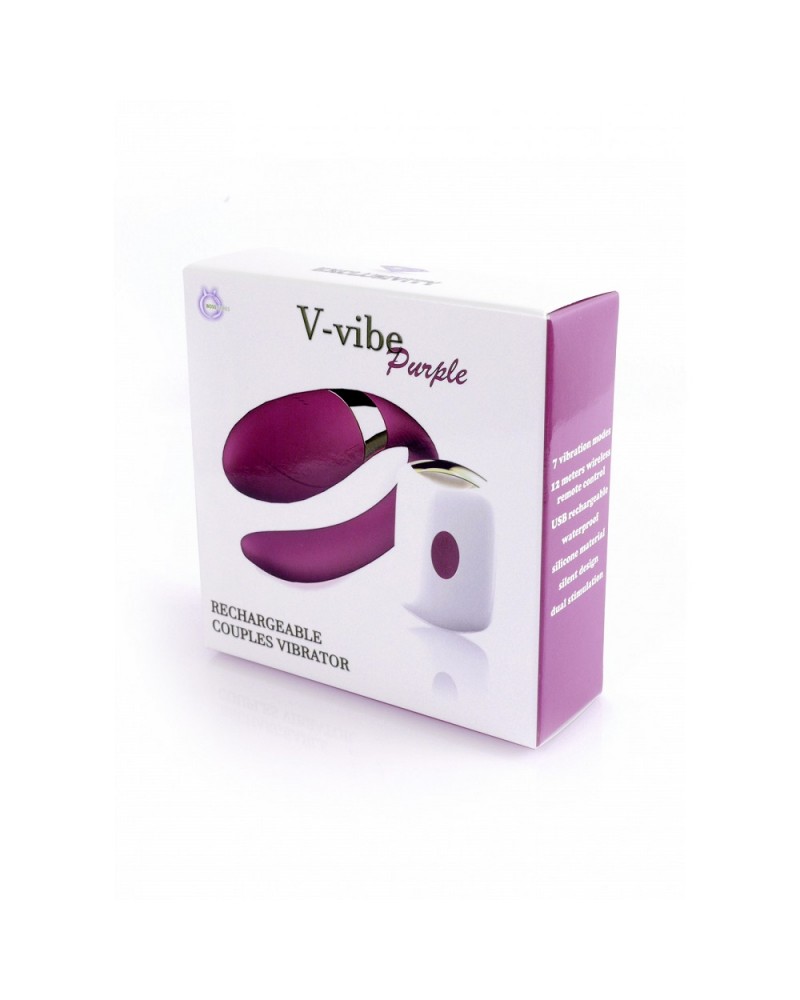 B-Series- Stimulator-V-Vibe Purple USB 7 Function / Remote Control