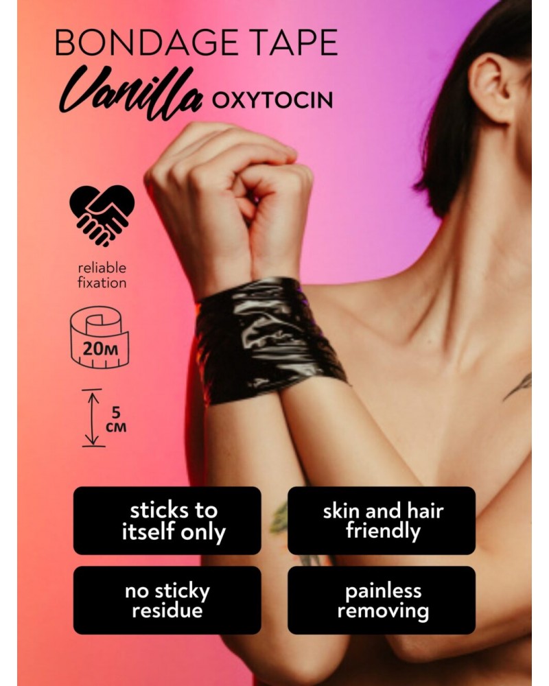 Lola Games- Bondage Tape Vanilla Oxytocin Black Lola Games- Bondage Tape Vanilla Oxytocin Black