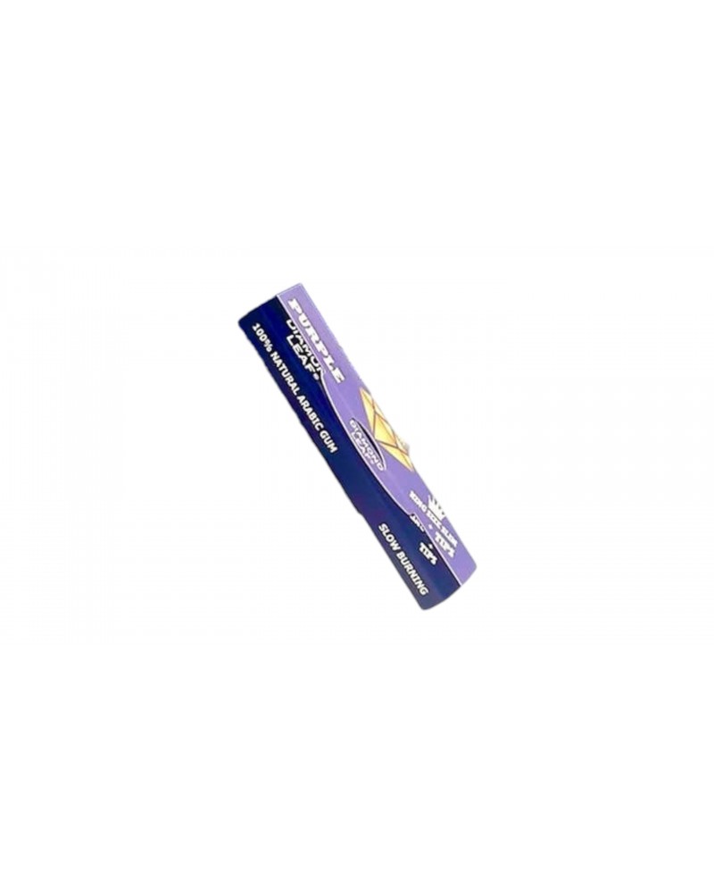 Diamond Leaf Colored Rolling Papers King Size Slim + Tips Purple