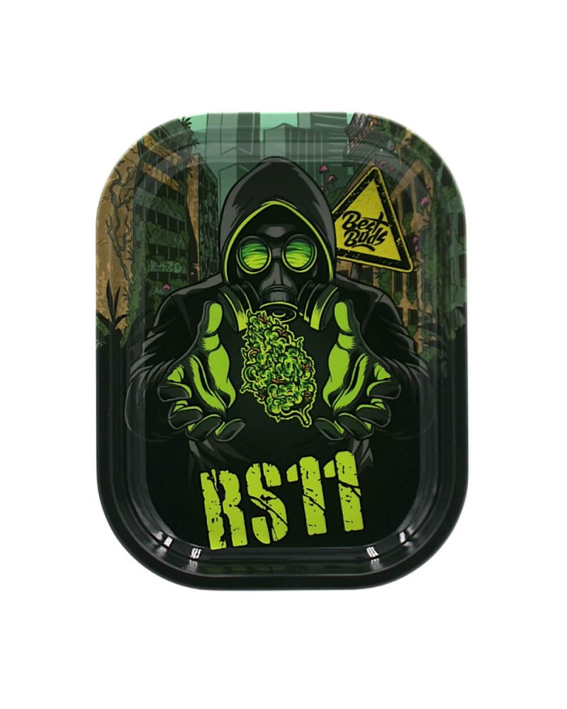 Best Buds Tin Box Rolling Tray with Storage RS11
