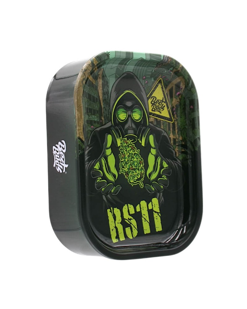 Best Buds Tin Box Rolling Tray with Storage RS11