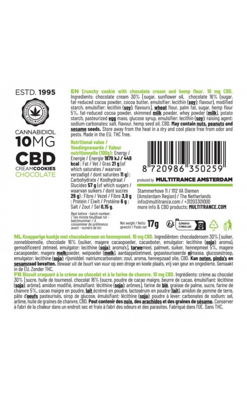 Haze Cream Cookie 10mg CBD Chocolate