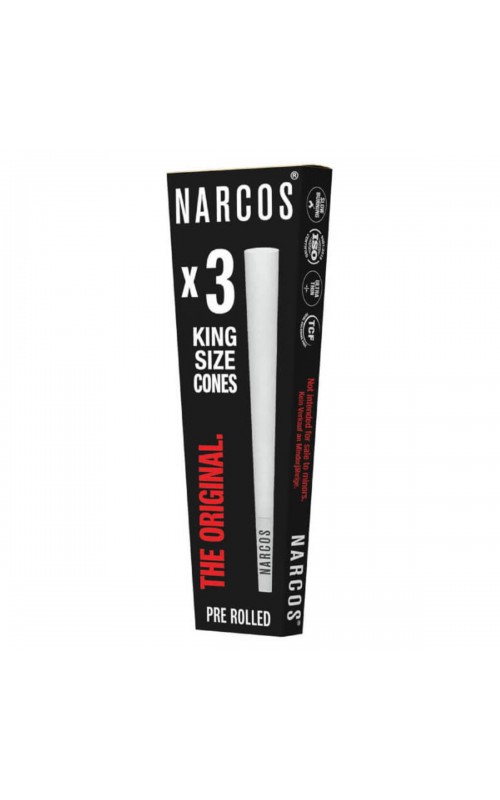 Narcos King Size Cones 109 mm White Edition