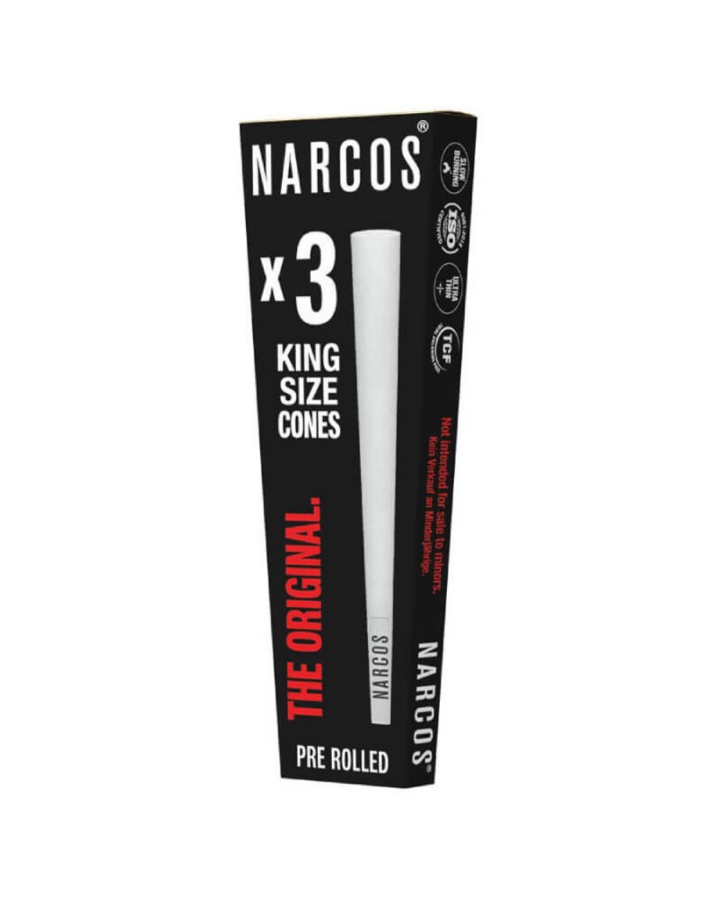 Narcos King Size Cones 109 mm White Edition