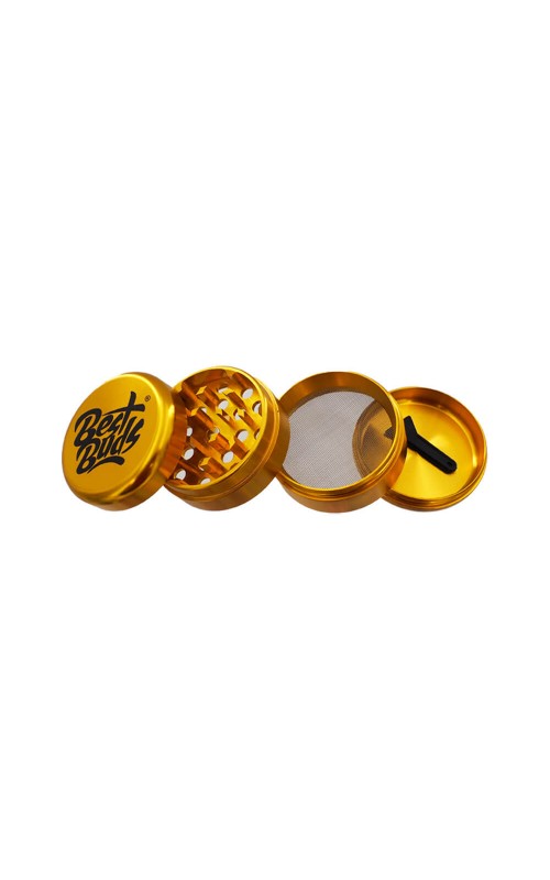 Best Buds Compact Ultra-Light Aluminium Grinder 4 Parts – 50mm- Gold Best Buds Compact Ultra-Light Aluminium Grinder 4 Parts – 50mm- Gold