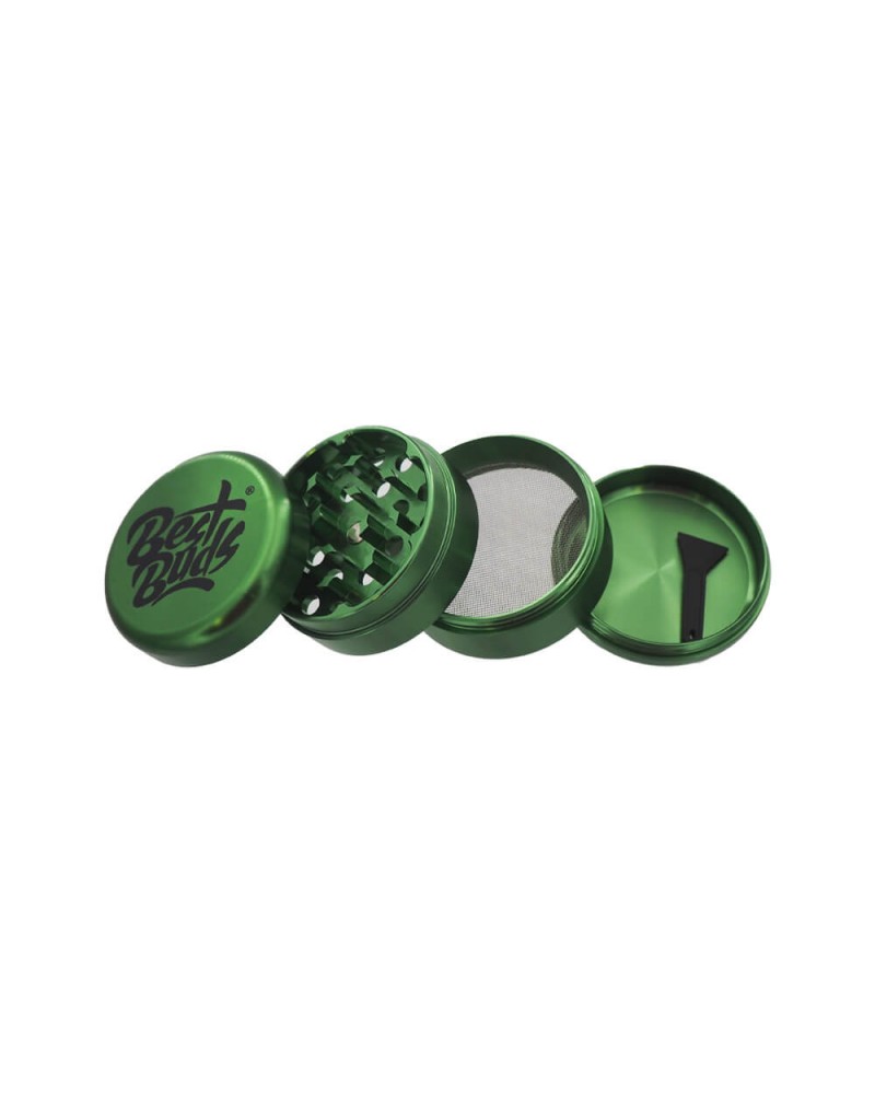 Best Buds Compact Ultra-Light Aluminium Grinder 4 Parts – 50mm- Green Best Buds Compact Ultra-Light Aluminium Grinder 4 Parts – 50mm- Green
