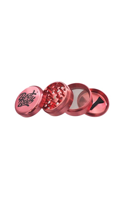 Best Buds Compact Ultra-Light Aluminium Grinder 4 Parts – 50mm- Pink Best Buds Compact Ultra-Light Aluminium Grinder 4 Parts – 50mm- Pink