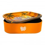 Best Buds Tin Box Rolling Tray with Storage Sunset Sherbet