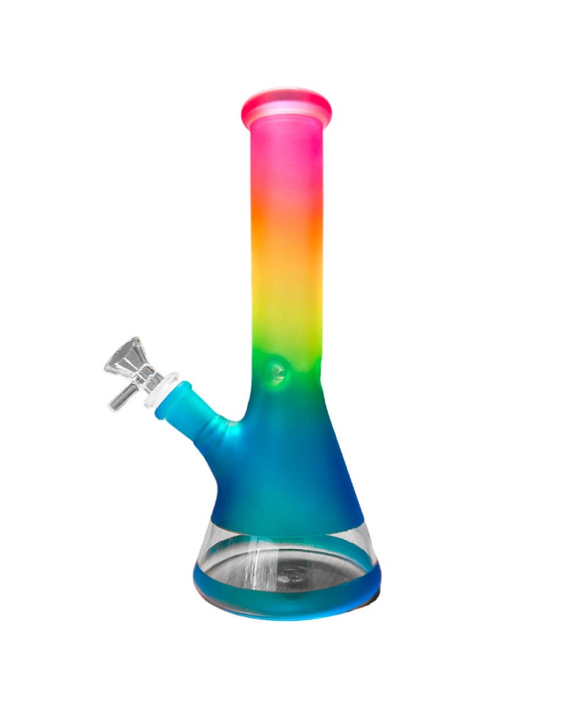 Rainbow Gradient Glass Bong 25cm Rainbow Gradient Glass Bong 25cm
