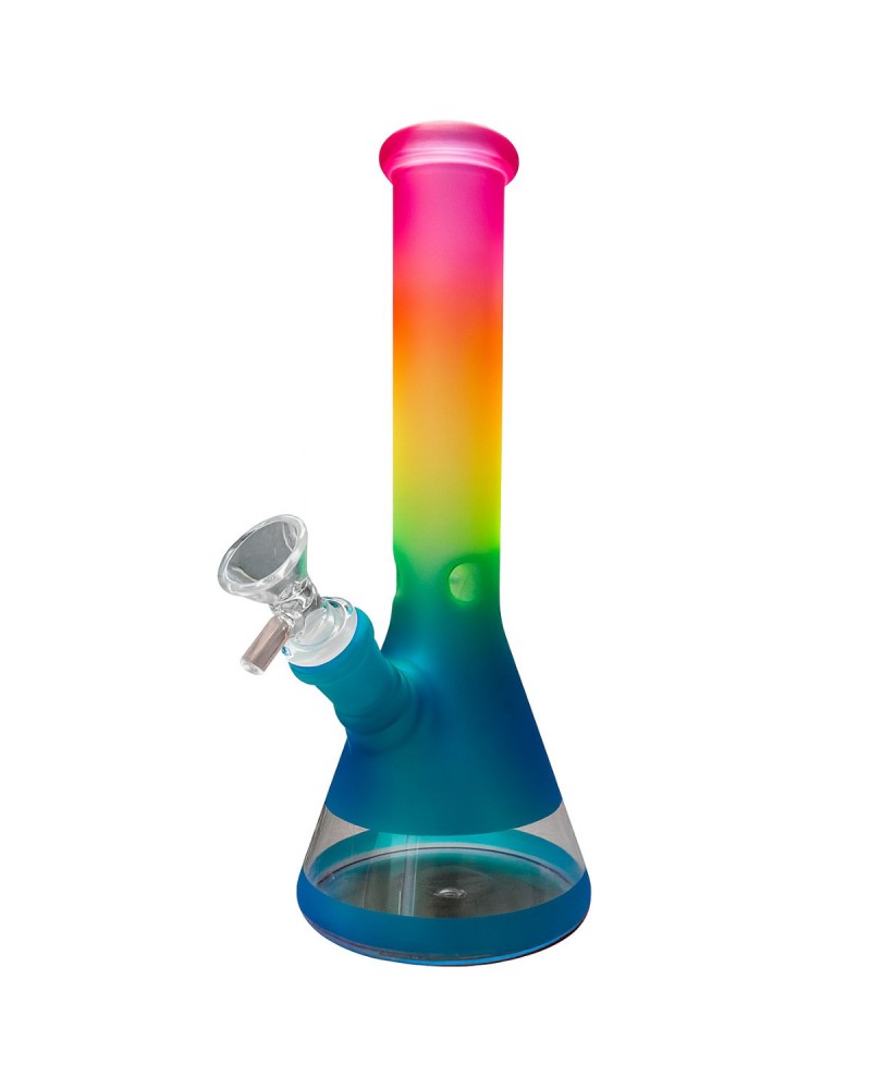 Rainbow Gradient Glass Bong 25cm Rainbow Gradient Glass Bong 25cm