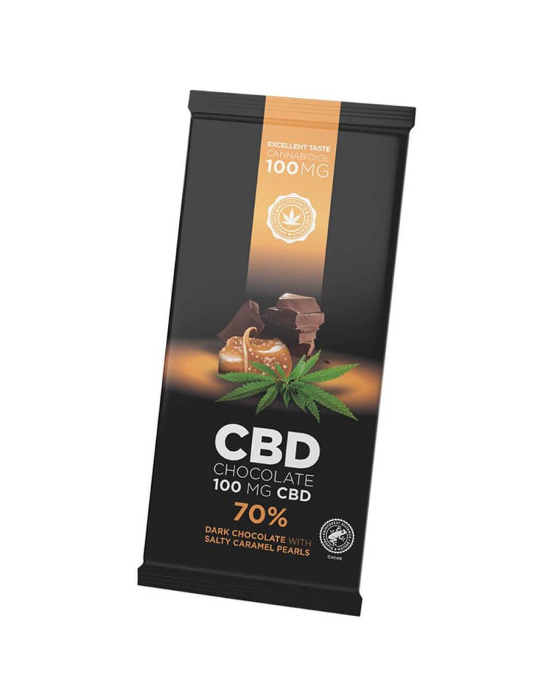 HaZe Cannabis Chocolate 70% Dark Salty Caramel 100mg CBD