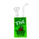 Juice Glass Bong Cartoon THC Frog 19cm Juice Glass Bong Cartoon THC Frog 19cm