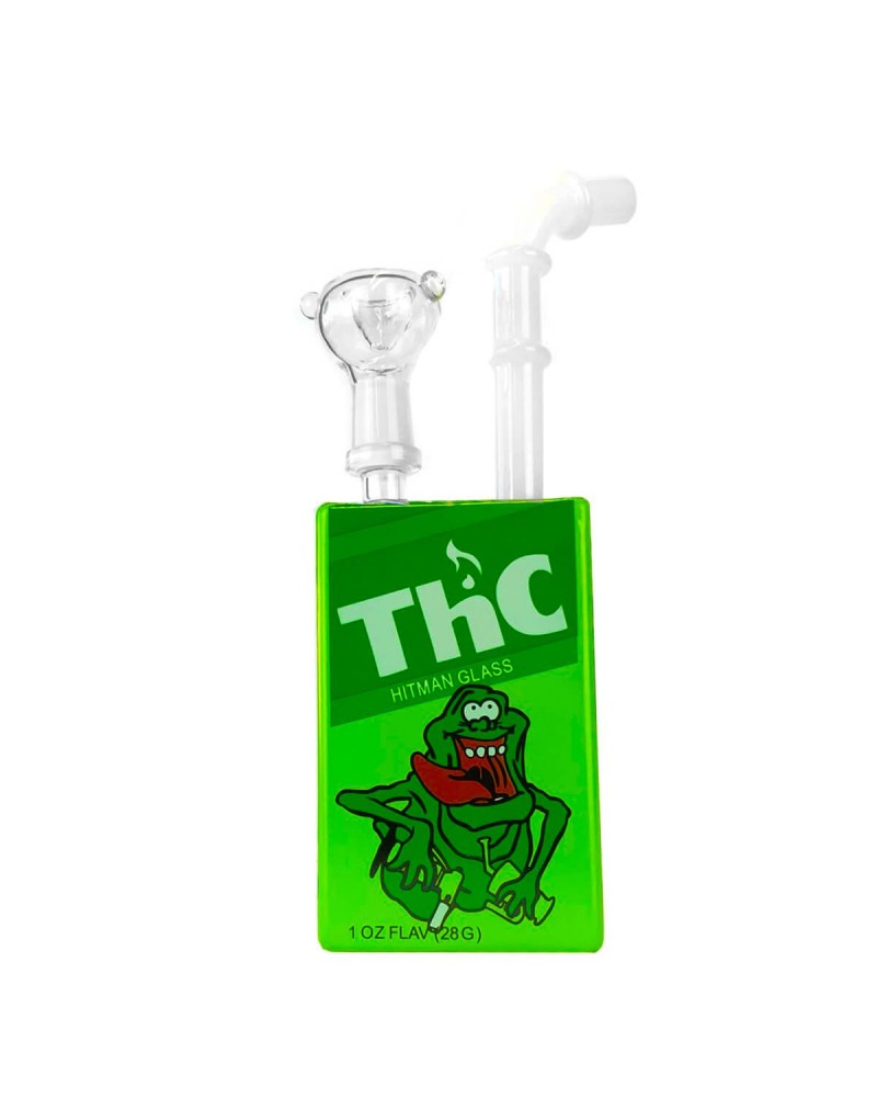 Juice Glass Bong Cartoon THC Frog 19cm Juice Glass Bong Cartoon THC Frog 19cm
