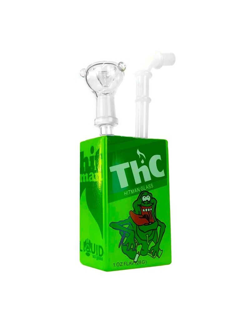Juice Glass Bong Cartoon THC Frog 19cm Juice Glass Bong Cartoon THC Frog 19cm