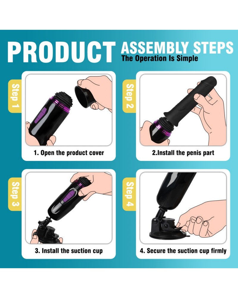 Hiram hand-free thrusting pocket dildo machine Hiram hand-free thrusting pocket dildo machine