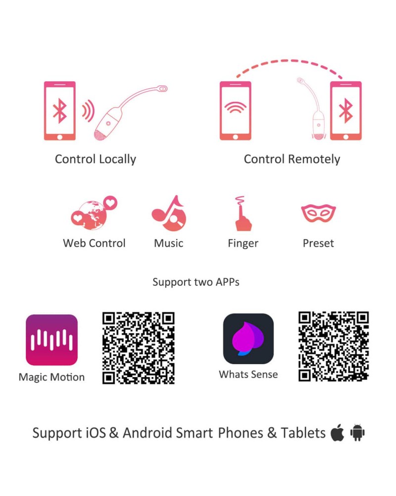 Vini App-Controlled Vibrating Egg - Pink/White