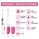 Vini App-Controlled Vibrating Egg - Pink/White
