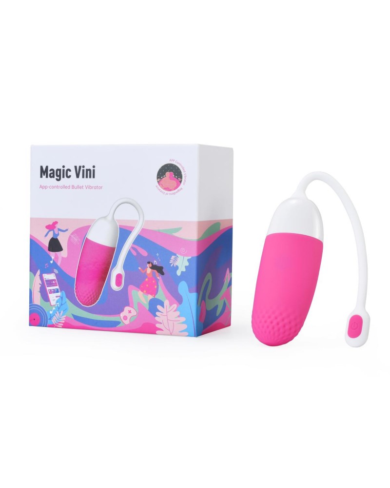 Vini App-Controlled Vibrating Egg - Pink/White