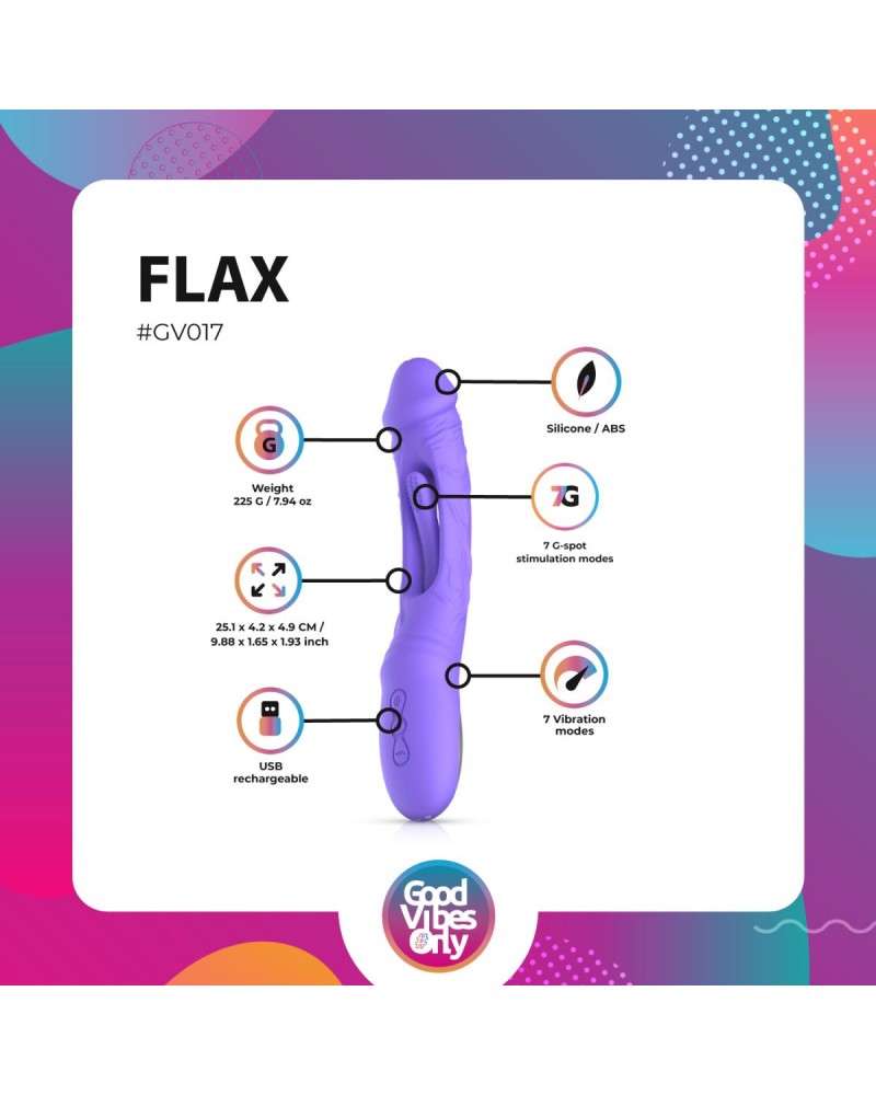 Flax Vibrating Dildo with G-Spot Stimulator