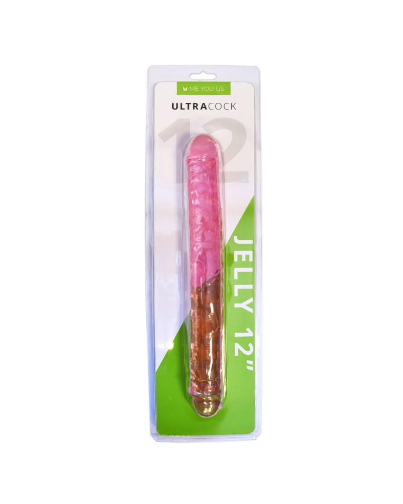 Ultracock Pink Jelly 12in Double Ender
