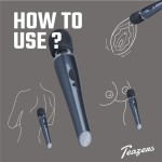 Black Lightning Wand Vibrator – Black