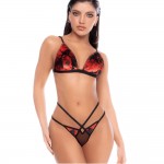 Mapalé- 3-piece Black and Red Lingerie Set with Bra Mapalé- 3-piece Black and Red Lingerie Set with Bra