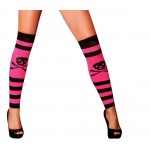 Leg Warmer Pink w/ Skulls