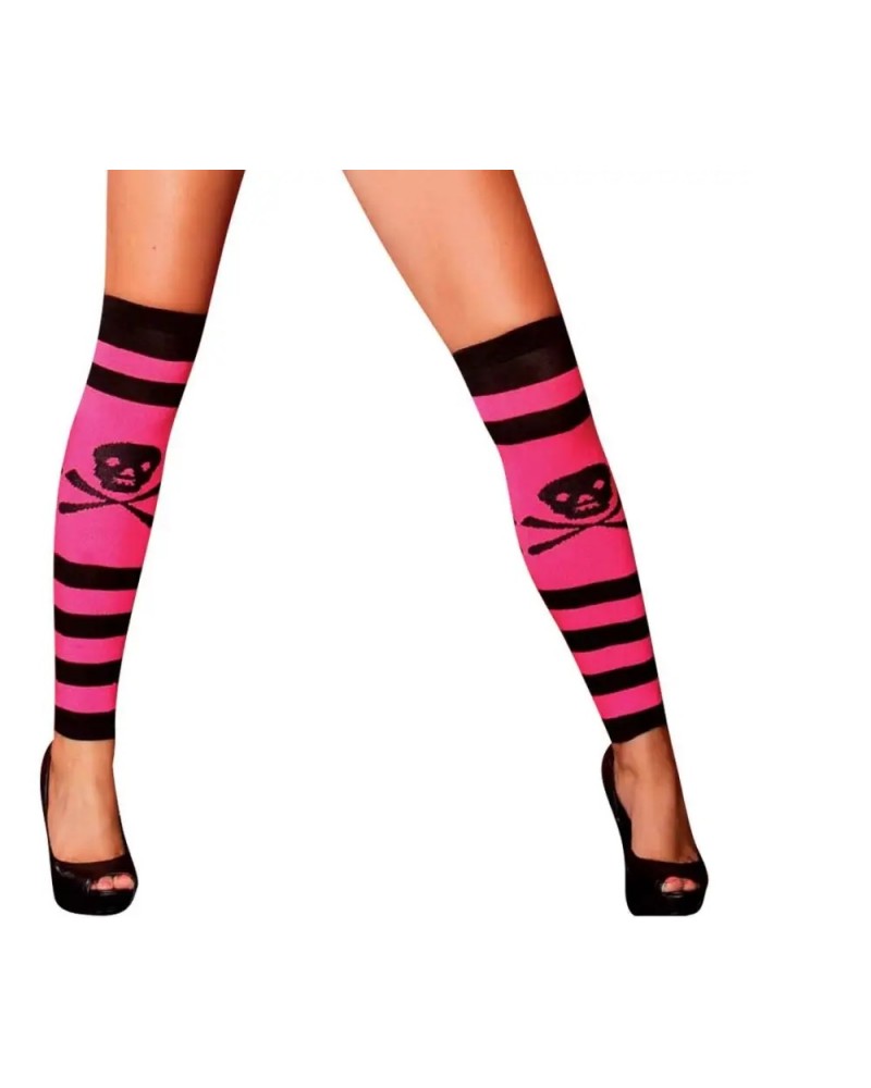 Leg Warmer Pink w/ Skulls