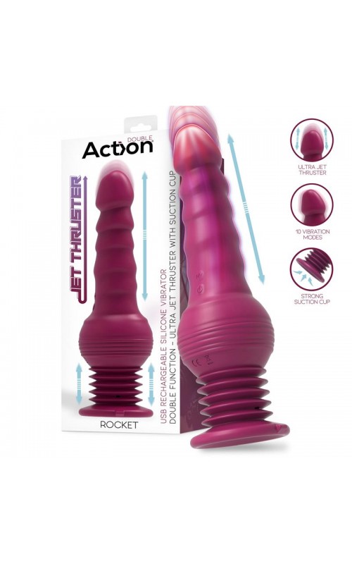 Rocket Ultra Jet Thruster Vibrator with Powerfull Suction Cup	