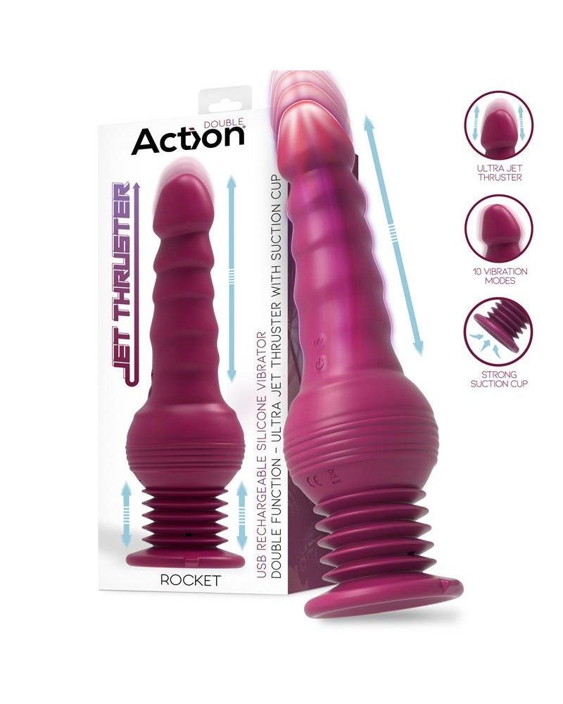 Rocket Ultra Jet Thruster Vibrator with Powerfull Suction Cup	