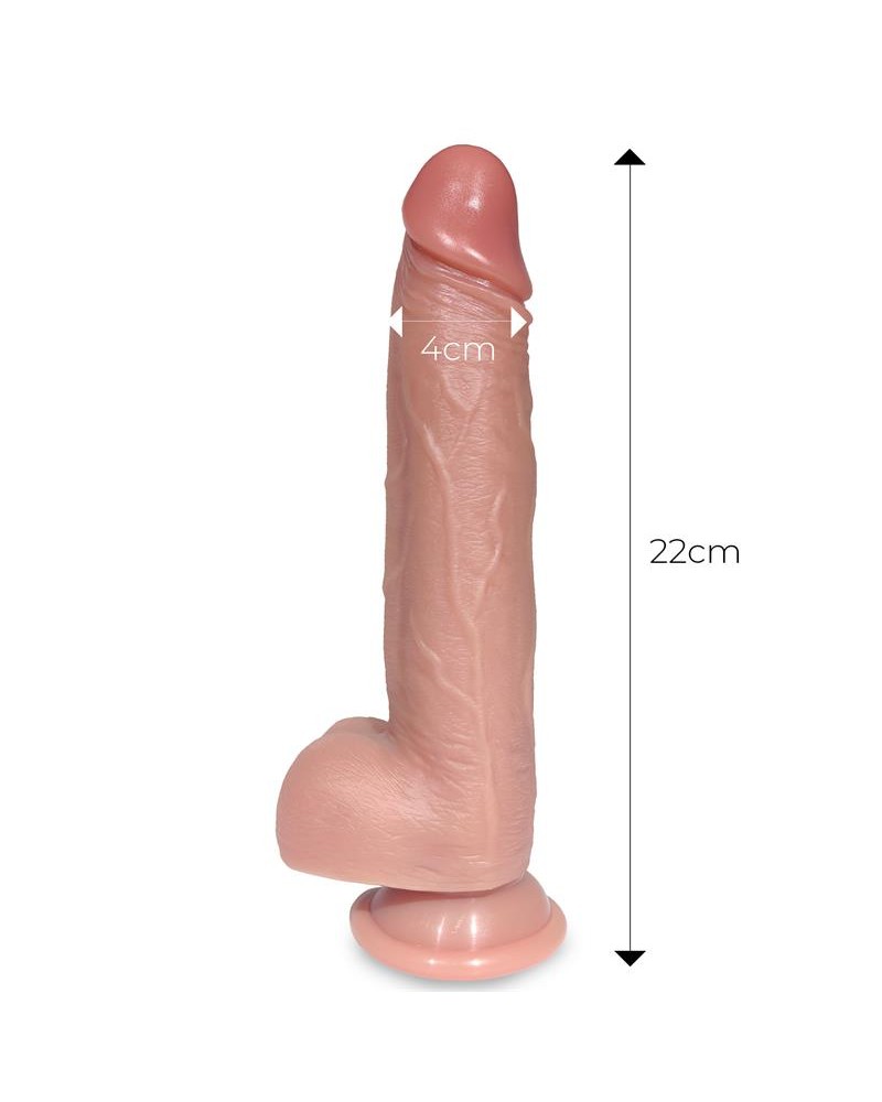 Tiberio Realistic Turbo Shaking Dildo with Thrusting, 360º Rotation, and Remote Control Liquid Silicone	