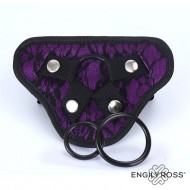 Miley Universal Adjustable Harness with 3 Silicone Rings Purple	