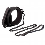 INTOYOU BLACK SHADOW- Collar with Leash Vegan Leather INTOYOU BLACK SHADOW- Collar with Leash Vegan Leather