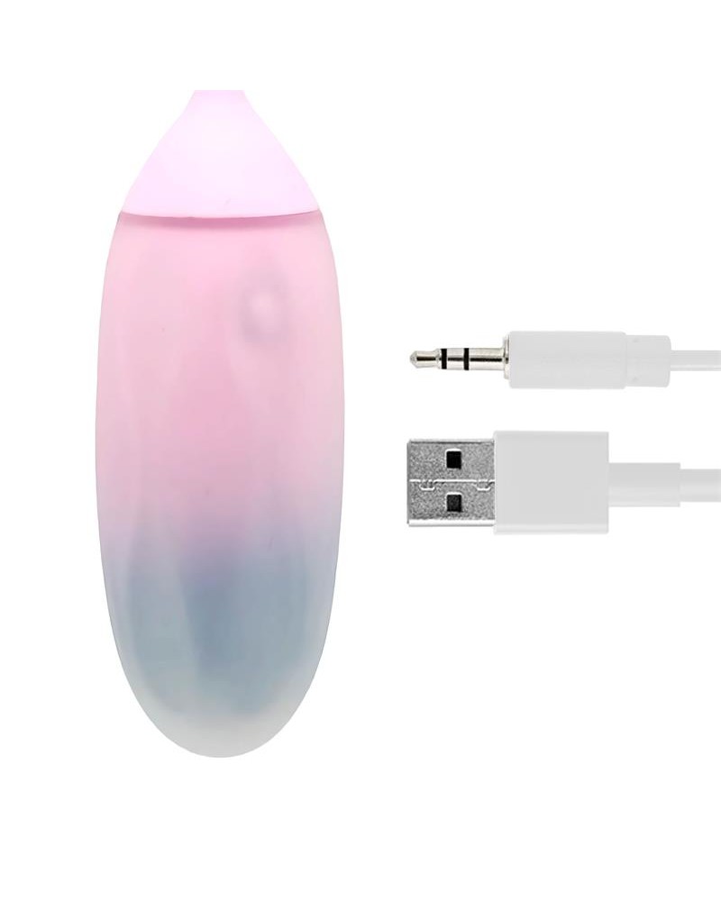 Vibrating Egg with APP Double Layer Silicone Blue/Purple