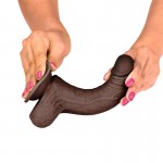 Slidy Realistic Dildo Dual Layer Retractable and Adjustable 7"	