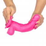 Slidy Realistic Dildo Dual Layer Retractable and Adjustable 8"	